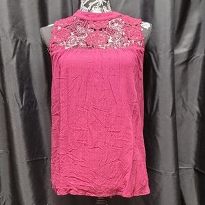 Elegant Pink Lace Women's Top